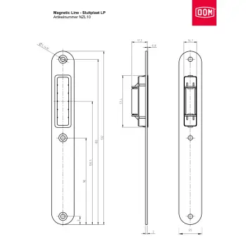 Dom sluitplaat magnetic tbv loopslot