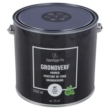 Copenhagen pro grondverf waterb. wit 2500ml