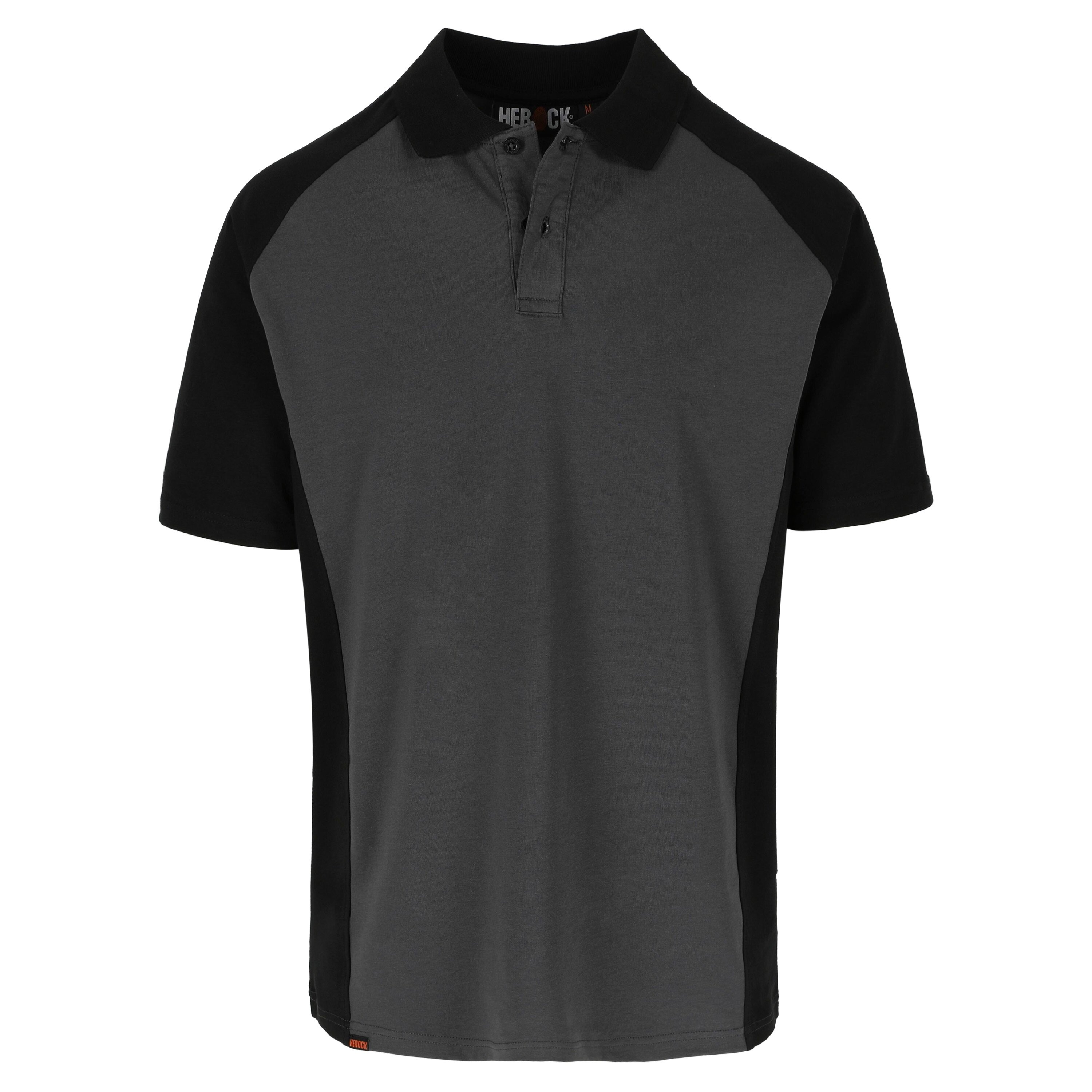 Herock polo Brabo antraciet/zwart XL
