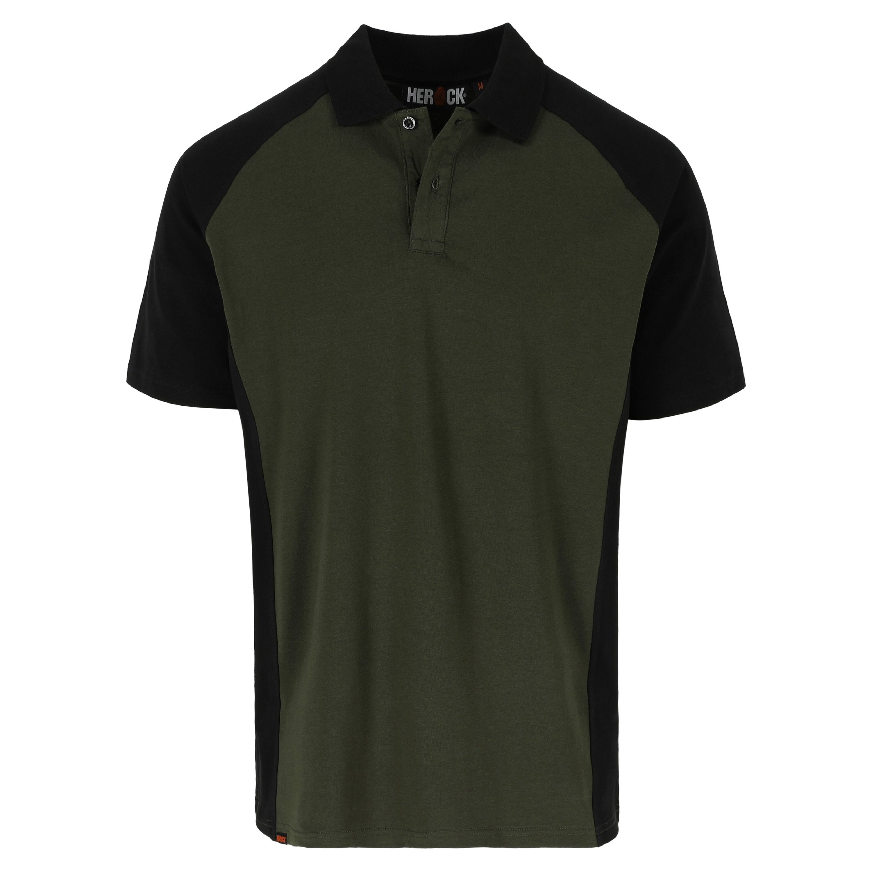 Herock polo Brabo donker kaki/zwart 3XL