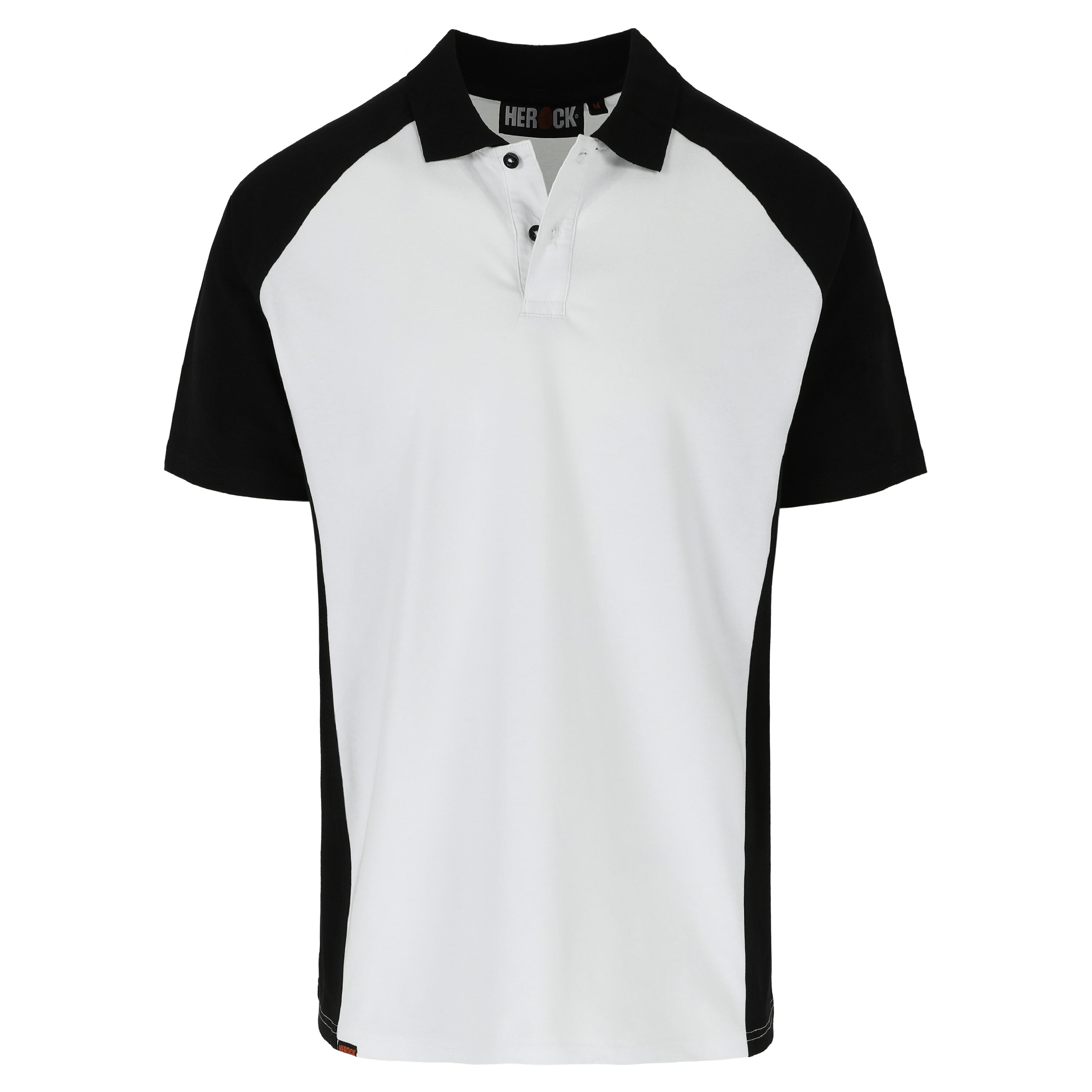 Herock polo Brabo wit/zwart 2XL