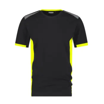 Dassy Tampico t-shirt zwart/fluogeel 3XL
