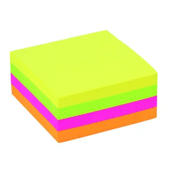 Memoblok Quantore 76x76mm neon assorti