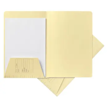 Dossiermap Quantore A4 1 klep 160gr lichtgeel