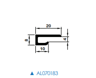 Beeindigingsprof.alumin 3m  10x4x20