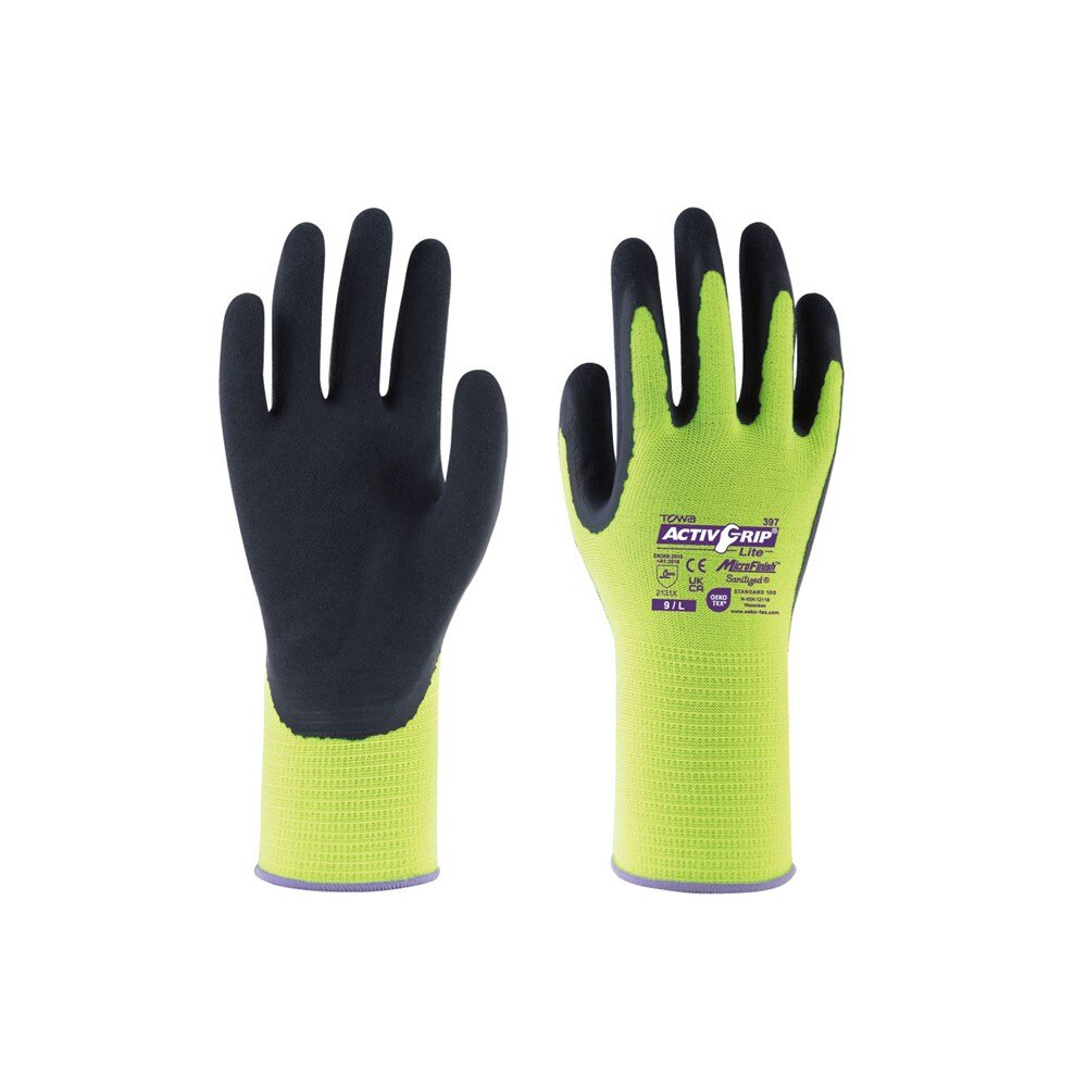 Afbeelding Towa handschoen, latex gecoat ActivGrip Lite 397