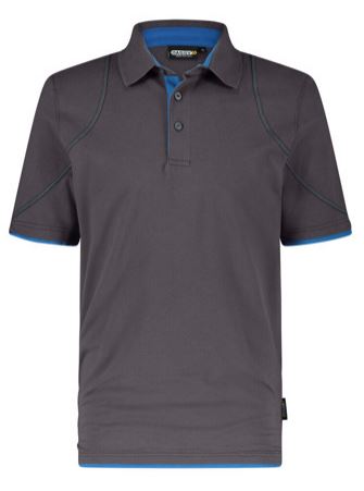 Dassy polo Orbital antracietgr/azuurblauw 4XL