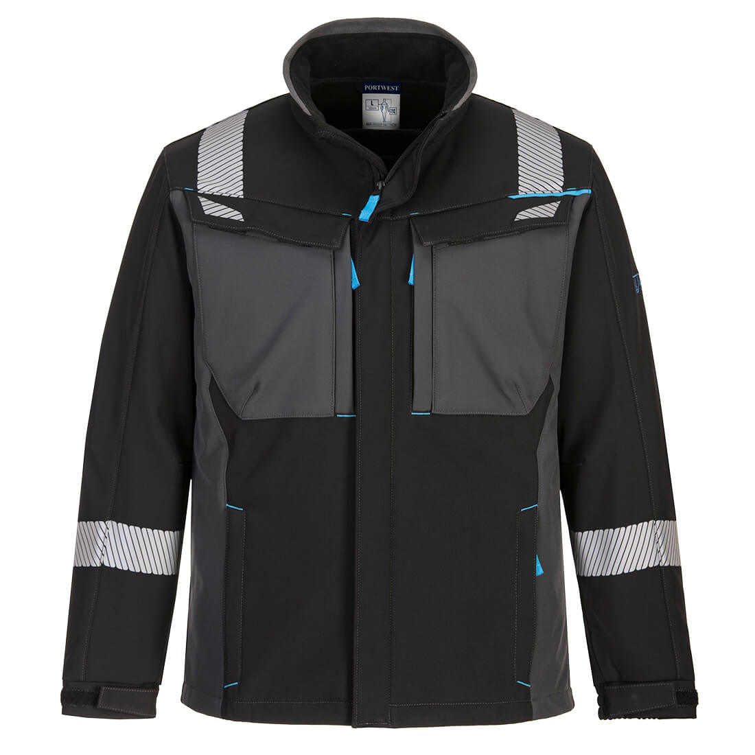PortWest softshell FR704-WX3 zwart 3XL