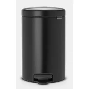 Brabantia prullenbak 15ltr Mat Zwart