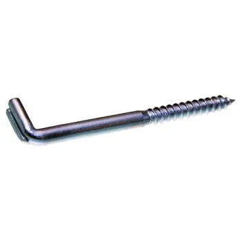 Schroefduimen zwaar met zaagsnede ijzer gegalvaniseerd | Slotted square hooks heavy iron galvanized | Schlitzhaken Eisen glanzverzinkt | Gonds à vis lourds à talon fendu pour tournevis acier zingué