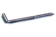 Schroefduimen zwaar met zaagsnede ijzer gegalvaniseerd | Slotted square hooks heavy iron galvanized | Schlitzhaken Eisen glanzverzinkt | Gonds à vis lourds à talon fendu pour tournevis acier zingué