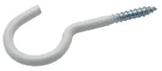 Schroefhaken epox wit | Cup-hooks Epox White | Gebogene Schraubhaken Epox Weiß | Crochets d'armoires Epox blanc