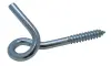 Krulhaken houtdraad ijzer gegalvaniseerd | Curlhooks wood thread iron galvanized | Spiralhaken mit Holzgewinde Eisen glanzverzinkt | Crochets de boucle à bois acier zingué
