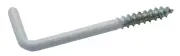 Schroefduimen ijzer epox wit | Square hooks iron epox white | Gerade Schraubhaken Eisen Epox weiß | Gonds à vis acier epox blanc