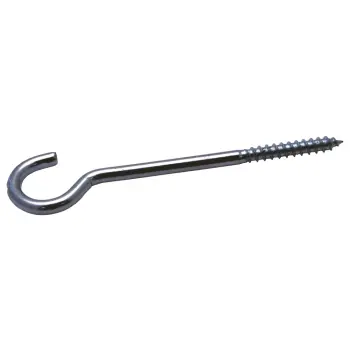 Schroefhaken met kleine haak ijzer gegalvaniseerd | Cup-hooks with small hook iron galvanized | Lampenhaken Eisen glanzverzinkt | Crochets d'armoires avec petit crochet acier zingué