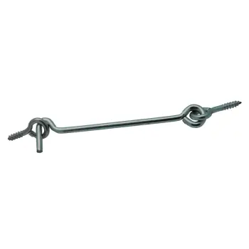 Windhaken met 2 schroefogen RVS A2 | Gate hooks with 2 screw eyes AISI 304 | Sturmhaken mit 2 Ösen Edelstahl A2 | Crochets de contrevent avec 2 pitons inox A2