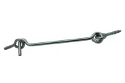 Windhaken met 2 schroefogen RVS A2 | Gate hooks with 2 screw eyes AISI 304 | Sturmhaken mit 2 Ösen Edelstahl A2 | Crochets de contrevent avec 2 pitons inox A2