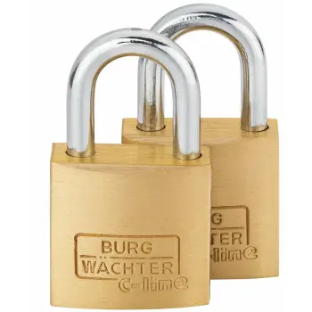 Burg hangsloten 40mm per 2 gelijksluitend