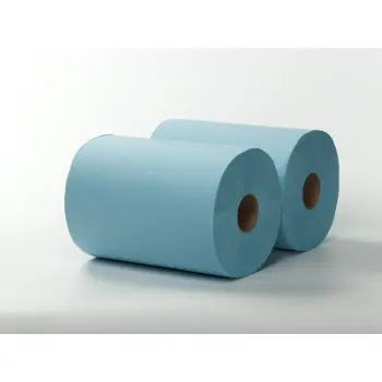 Afbeelding Primp primp poetspapier maxirol 3-laags blauw