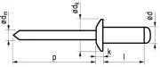 Afbeelding Masterfix blindklinknagel aluminium/staal open type/bolkop MFX 1031