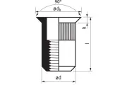 Afbeelding Masterfix blindklinkmoer mastergrip staal (verzinkt) open type/verzonken kop MFX 23-VO