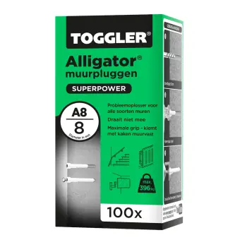 Afbeelding Toggler alligator muurplug a8 ø8mm