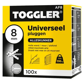 Afbeelding Toggler alligator plug + flens af8 ø8mm wanddikte > 12,5mm