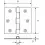 Lijntekening DX losse pen scharnier