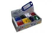 Productfoto balie display sleutellabels assorti