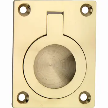 Wb luikring messing glans 31x44