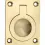Wb luikring messing glans 31x44