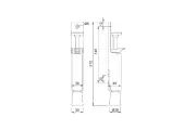 Deurvastzetter aluminium      210mm