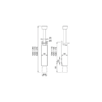 Deurvastzetter alu f1 120mm