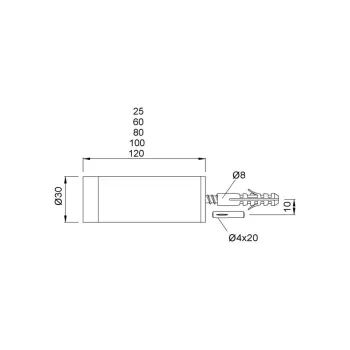 Kws wandbuffer 60mm rvs