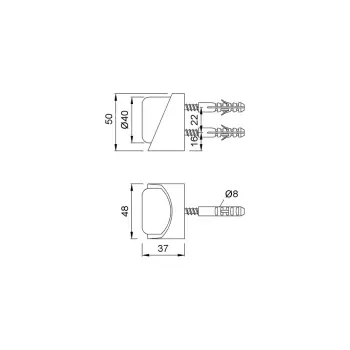 Kws wand deurbuffer alu/geelox