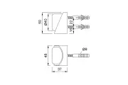 Kws wand deurbuffer alu/geelox